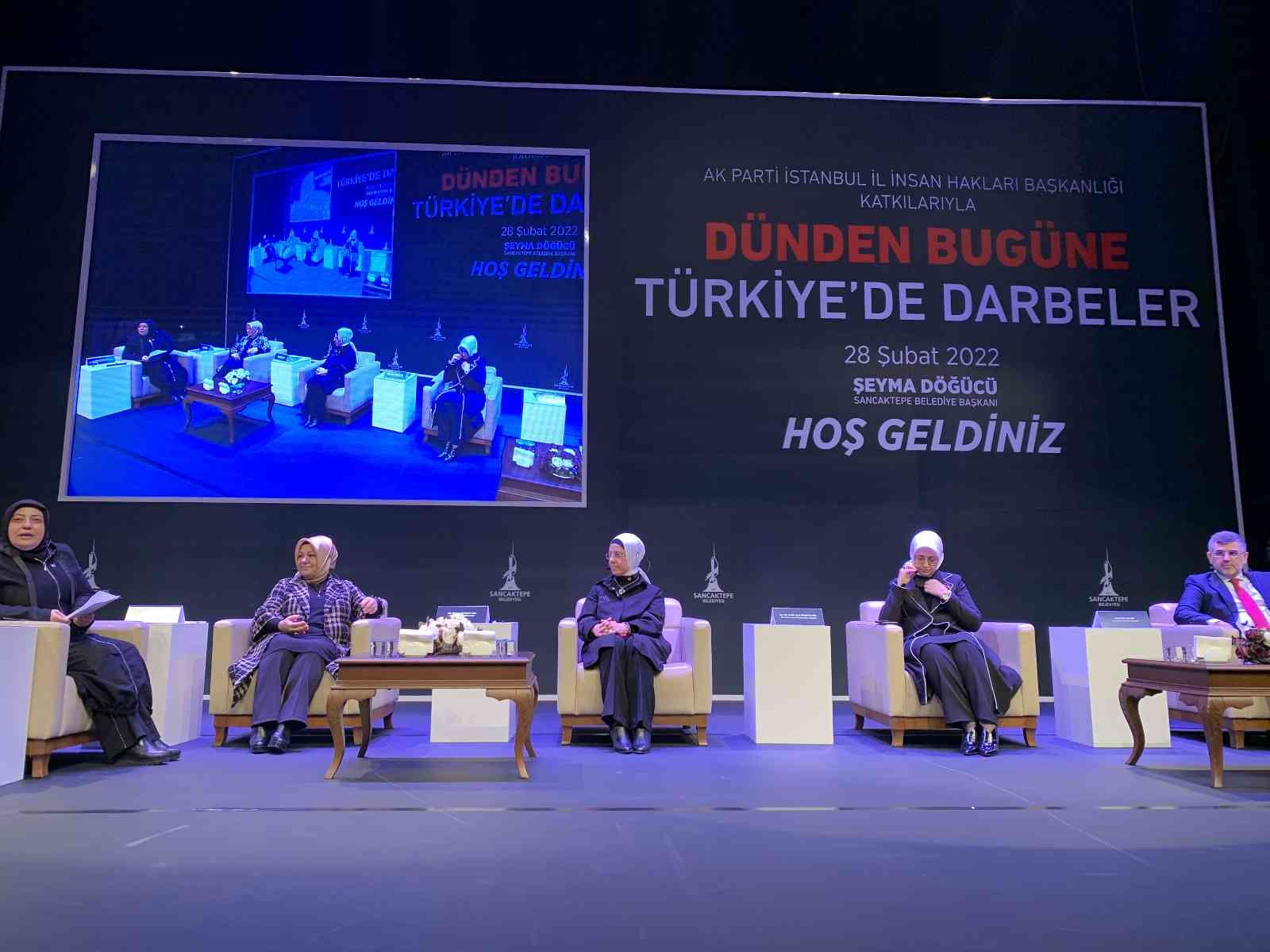 AK Parti İstanbul Milletvekili Ravza Kavakçı Kan, Sancaktepe’de düzenlenen ’Dünden Bugüne Türkiye’de Darbeler’ isimli 28 Şubat konulu panele ...