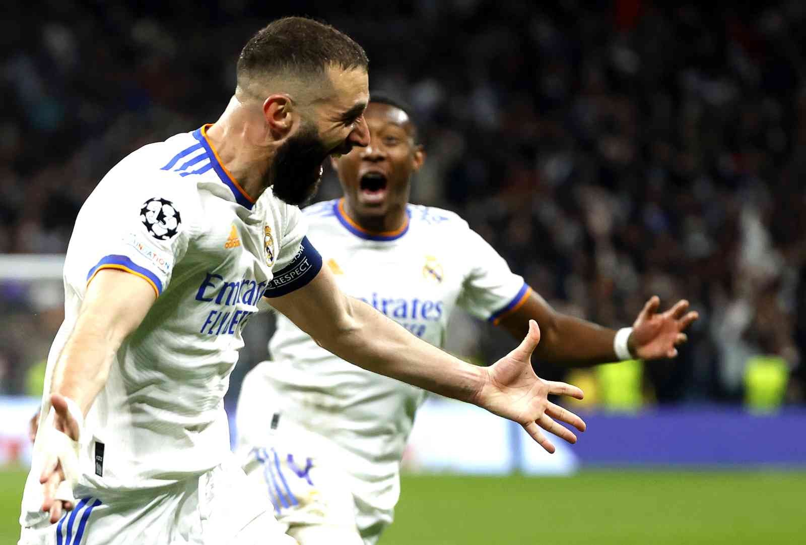 UEFA Şampiyonlar Ligi Son 16 Turu rövanşında Real Madrid, Karim Benzema’nın hat-trick yaptığı maçta Paris Saint-Germain’i 3-1 mağlup ederek ...