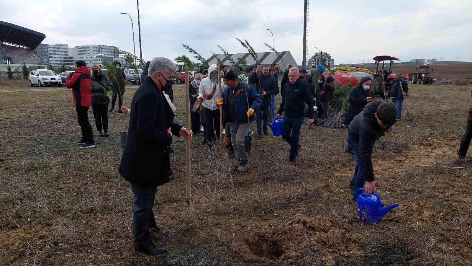 Korona virüs pandemisinde hayatını kaybeden sağlık çalışanları için Tekirdağ’ın Süleymanpaşa ilçesinde fidan dikim etkinliği gerçekleştirildi ...