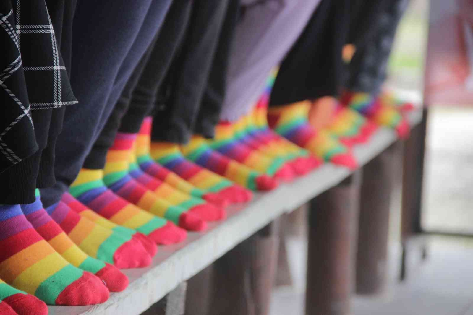 Balıkesir’in Edremit ilçesinde öğrenciler, down sendromlu çocuklara dikkat çekmek ve farkındalık oluşturmak için renkli çorap etkinliği ...