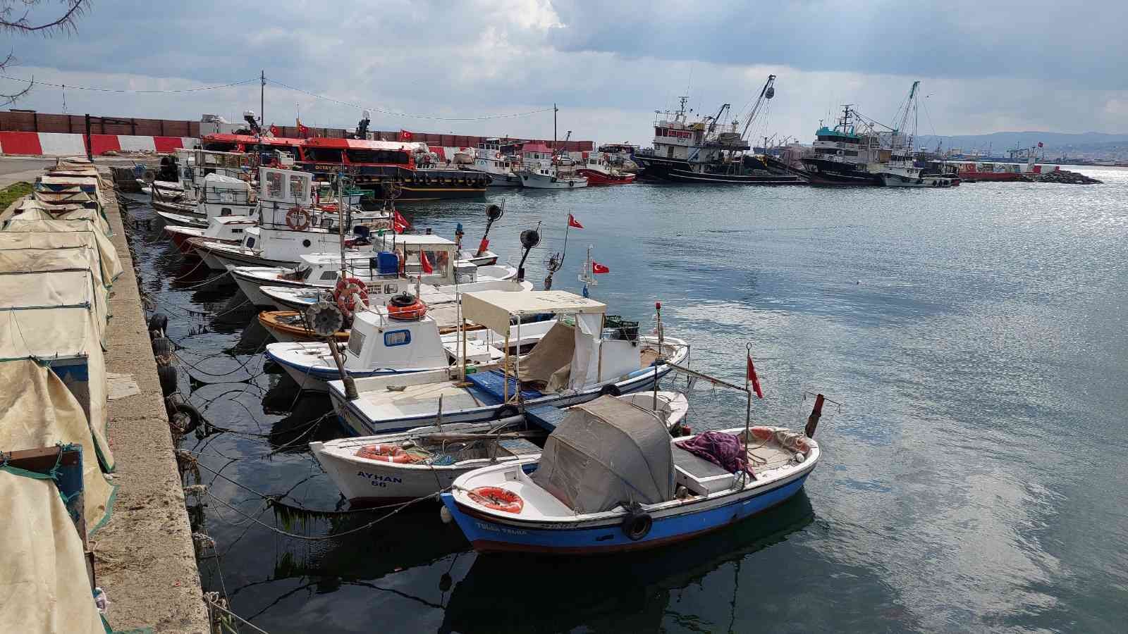 Marmara Denizi’nde poyraz sebebiyle çok sayıda büyük gemi ve balıkçı teknesi Tekirdağ kıyılarına demirledi. Rıhtıma bağlanan kayıklardan biri ise ...