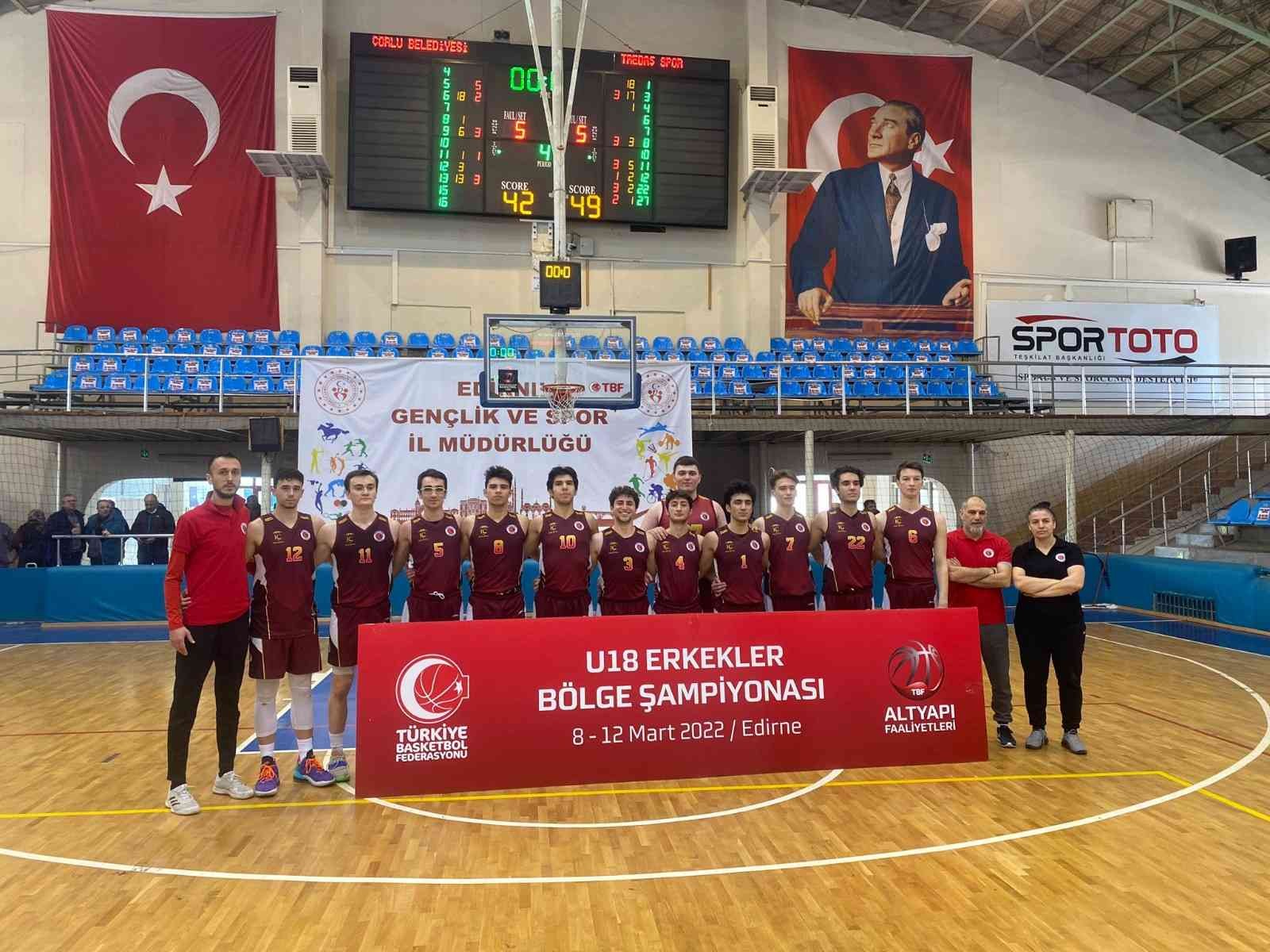 Tekirdağ U18 Erkekler Basketbol Ligi’ni şampiyon tamamlayarak Marmara Bölge Şampiyonası’na katılan TREDAŞ Spor, son maçında Çorlu Belediye Spor ...