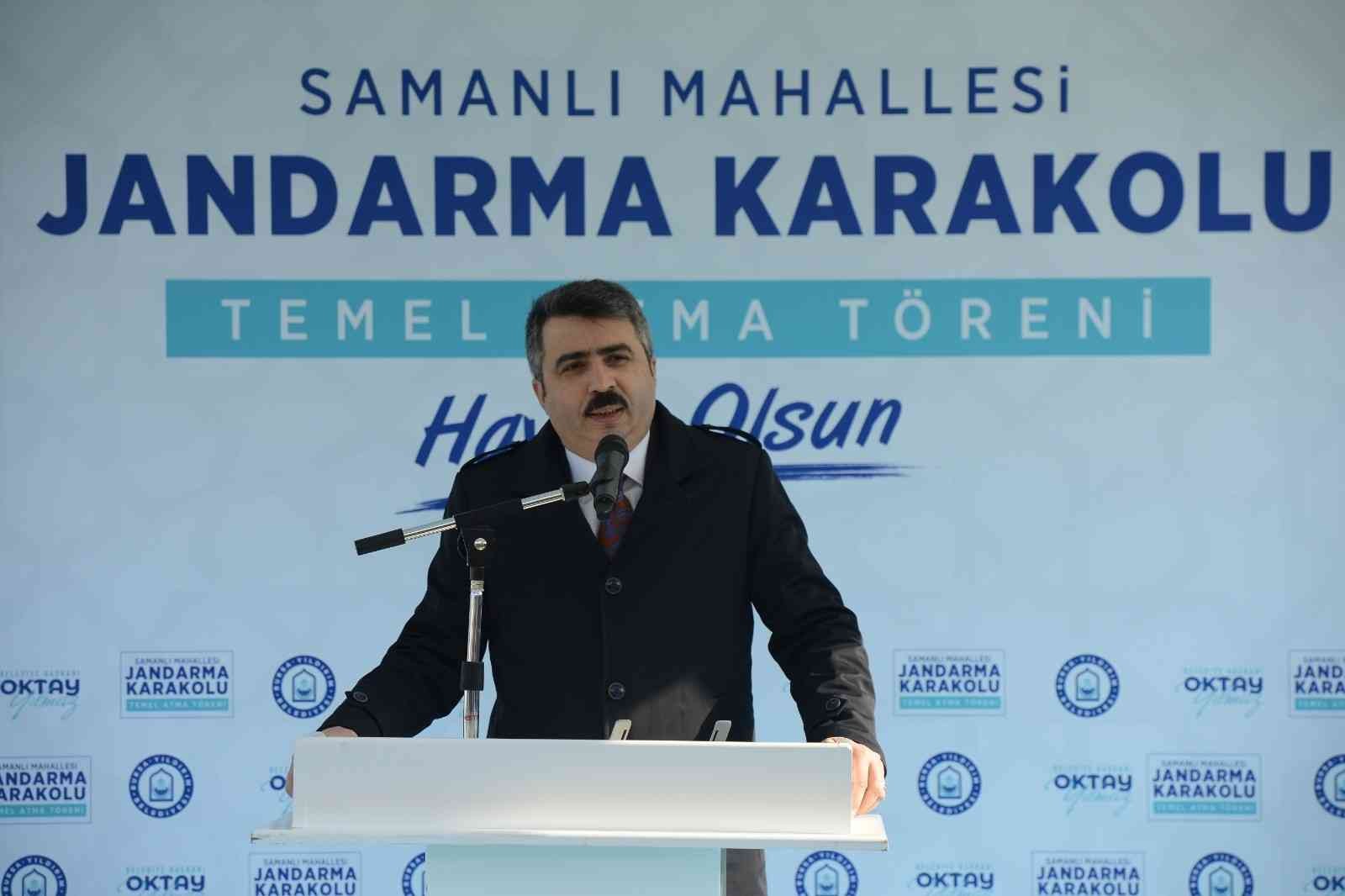 Yıldırım Belediyesi’nin vatandaşların huzuru ve güvenliği için ilçeye kazandıracağı Samanlı Mahallesi Jandarma Karakolu’nun temeli düzenlenen ...