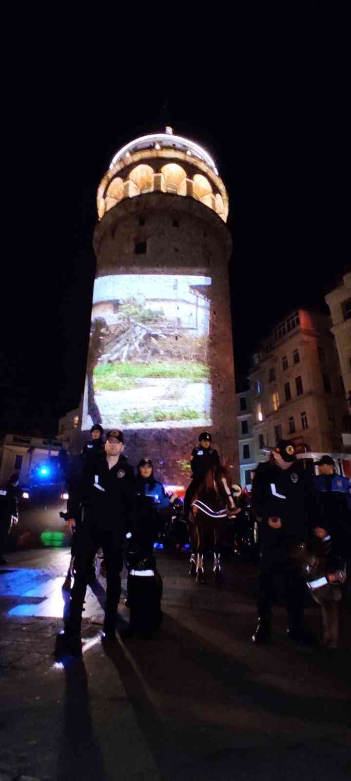 Türk Polis Teşkilatı’nın 177. Kuruluş Yıldönümü ve Polis Haftası Etkinlikleri kapsamında Tarihi Galata Kulesine yıldönümü için hazırlanan film ...