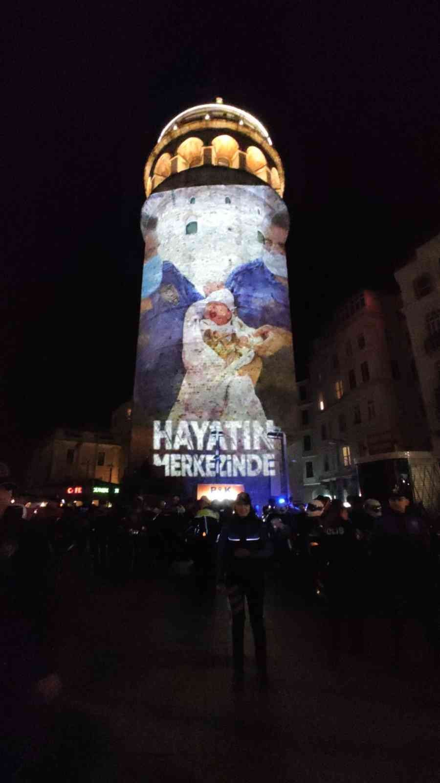 Türk Polis Teşkilatı’nın 177. Kuruluş Yıldönümü ve Polis Haftası Etkinlikleri kapsamında Tarihi Galata Kulesine yıldönümü için hazırlanan film ...