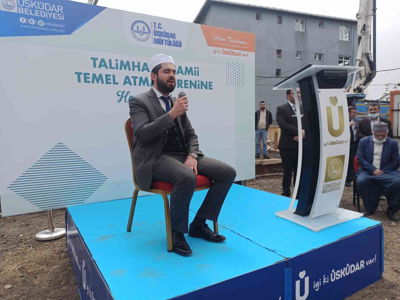 Üsküdar’da 750 kişilik kapasitesiyle hizmete girecek olan Talimhane Camii’nin temel atma töreni Üsküdar Belediye Başkanı Hilmi Türkmen ve ...