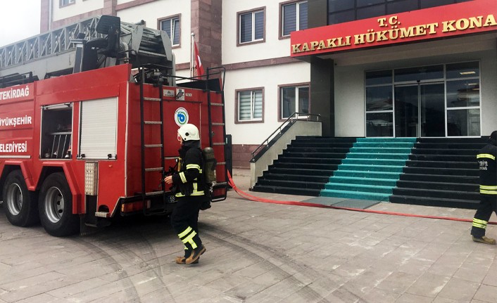 Tekirdağ Valiliği ve AFAD Tekirdağ İl Müdürlüğü koordinesinde, Kapaklı Kaymakamlığı tarafından gerçekleştirilen tatbikat film sahnelerini ...