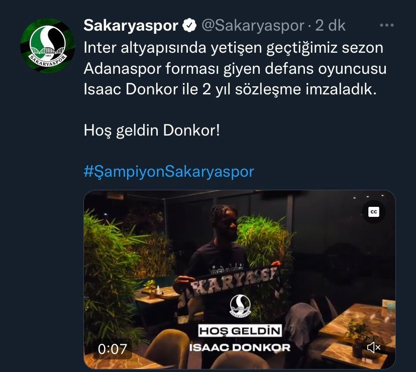 Yeni sezonda Spor Toto 1. Lig’de mücadele edecek olan Sakaryaspor, sezonun ilk yabancı transferini gerçekleştirdi. Yeşil-siyahlı ekip, geçtiğimiz ...