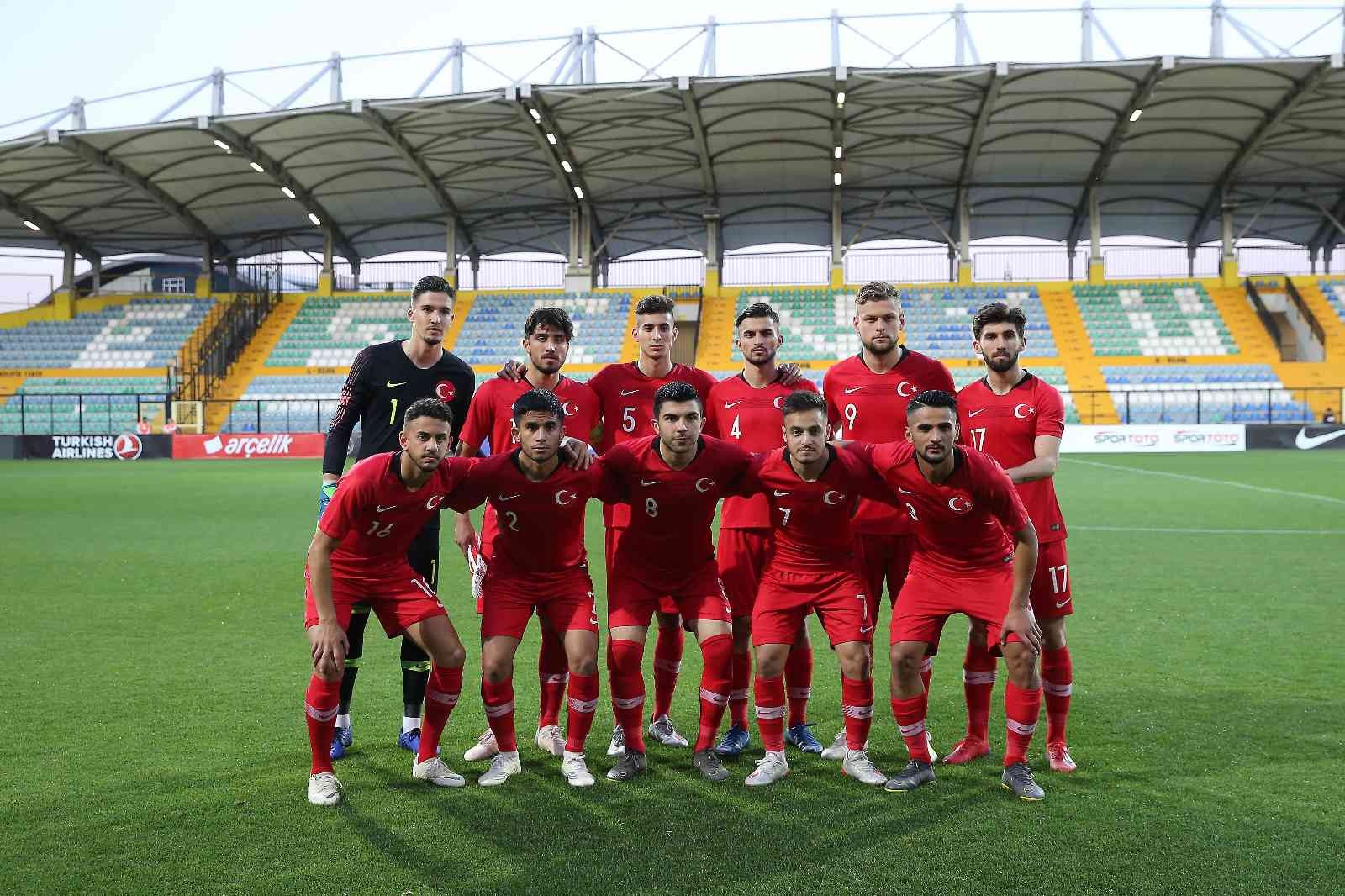 Arnavutluk ile Necmi Kadıoğlu Stadı’nda 7 Haziran 2019’da oynanan U21 Milli Takım müsabakasında forma giyen Altay Bayındır, Mert Müldür, Doğukan ...